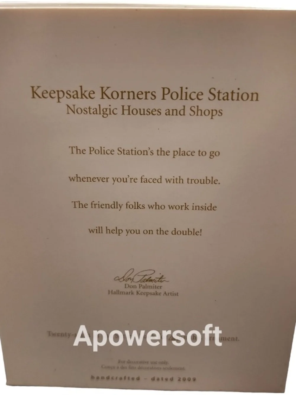 2009 Hallmark Keepsake Ornament Korner Police Station